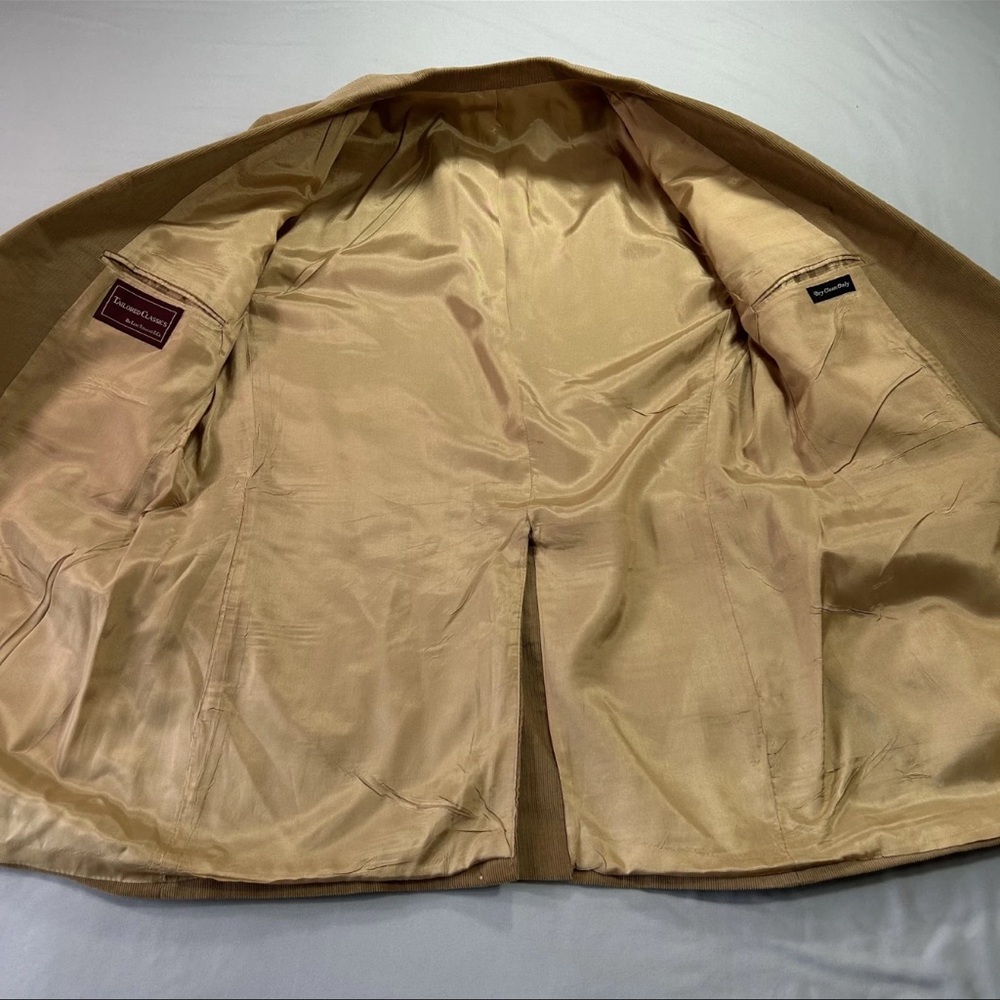VINTAGE Levis Blazer Mens 40 R Tan Corduroy Western Elbow Patch Coat Jacket - Picture 3 of 6